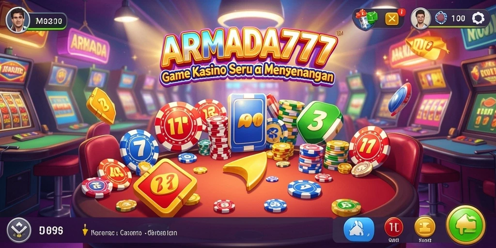 Tampilan gameplay seru dari ARMADA777 dengan fitur kasino yang menarik.