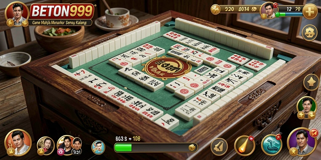Tampilan menarik dari gameplay Mahjong di BETON999.