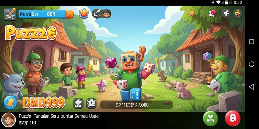 Screenshot gameplay DMD999 menunjukkan puzzle yang menantang dan menarik.