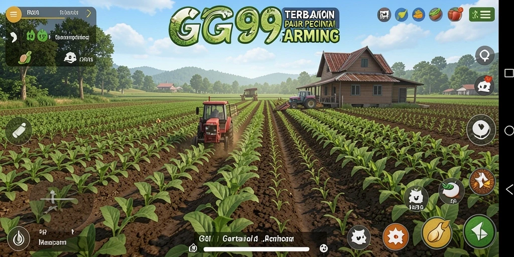 Tampilan gameplay menarik dari GG99 dengan suasana pertanian yang ceria.