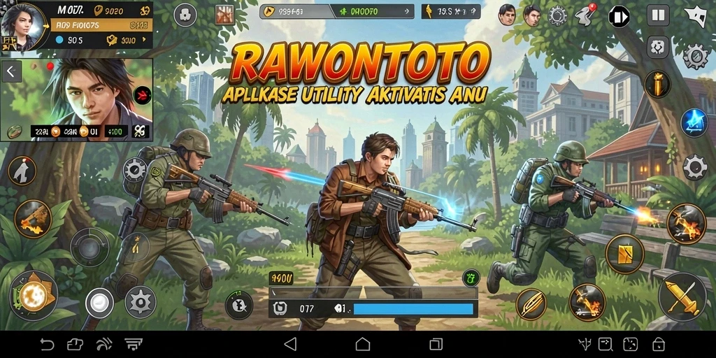 Tampilan utama RAWONTOTO dengan fitur-fitur Utility yang fungsional.
