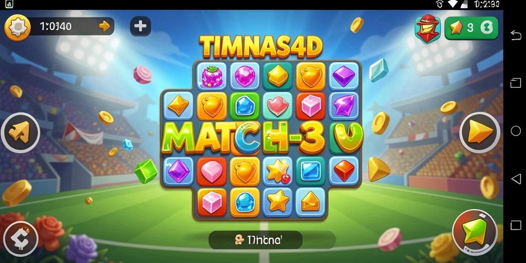 Tampilan gameplay TIMNAS4D yang menegangkan dan berwarna.