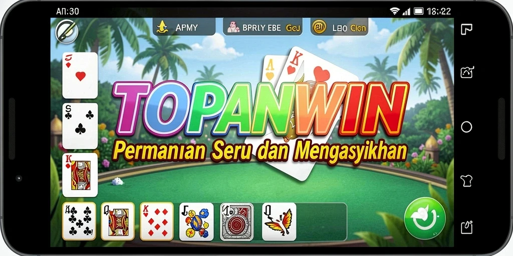 Tampilan gameplay seru dalam permainan Domino TOPANWIN.
